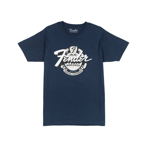 Fender World Wide Tee, Vintage Navy