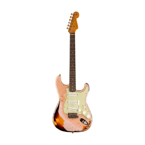 Fender Custom Shop 1961 Stratocaster Super Heavy Relic Guitar, Dirty Shell Pink/3-Tone Sunburst