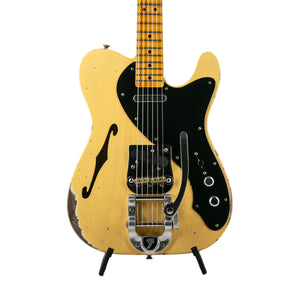 Fender Custom Shop Limited Edition Nocaster Thinline Relic Guitar, Aged Nocaster Blonde