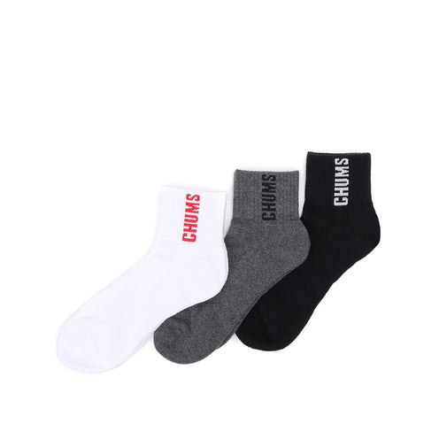 CHUMS 3P Booby Crew Socks