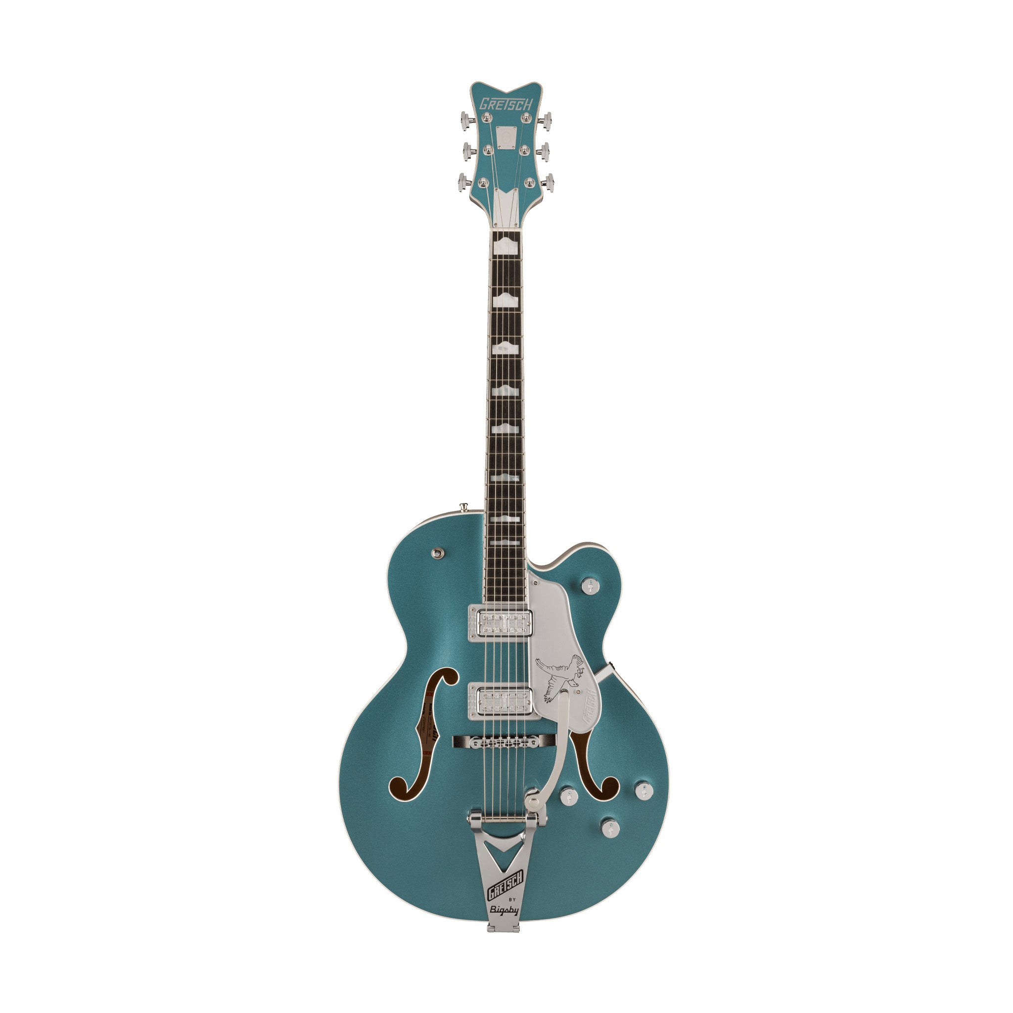 Gretsch G6136T-140 PRO 140th Falcon Hollowbody Guitar w/Bigsby, 2-Tone Stone/Pure Platinum