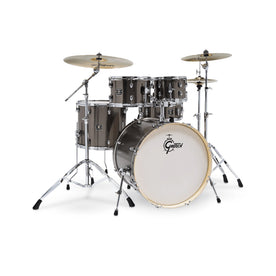 Gretsch GE4605GS Energy 5-Piece Drum Kit w/Hardware(20inch BD), No Cymbals, Grey Steel