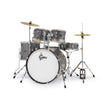 Gretsch RGE625GS Renegade 5-Piece Drum Kit w/Hardware+Cymbals(13H+15CR), Grey Sparkle