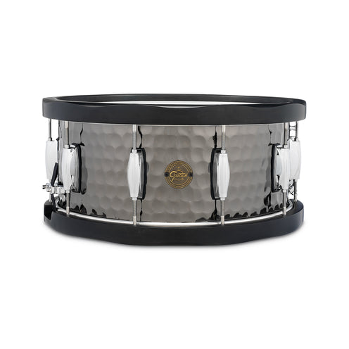 Gretsch S1-6514WH-BSH 6.5x14inch Hammered Black Steel Snare Drum