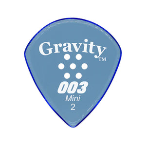 Gravity 003 Mini Jazz 2.0mm Guitar Pick w/Multi Grip, Master Blue