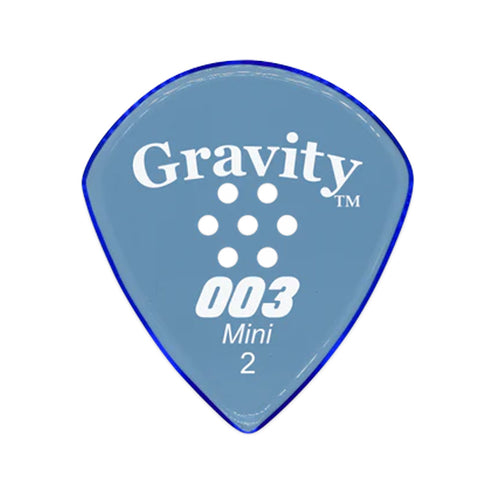Gravity 003 Mini Jazz 2.0mm Guitar Pick w/Multi Grip, Master Blue