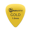 Gravity Colored Gold Traditional Teardrop Guitar Pick, 1.0mm Yellow