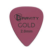 Gravity Colored Gold Traditional Teardrop Guitar Pick, 2.0mm Pink