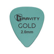 Gravity Colored Gold Traditional Teardrop Guitar Pick, 2.0mm Sea Foam