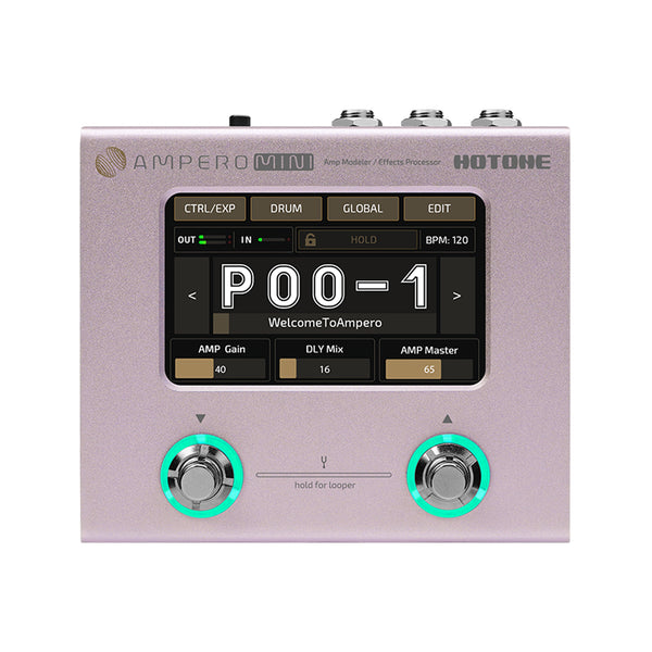 Hotone MP-50PT Ampero Mini Multieffects Pedal w/9V adapter, Purple