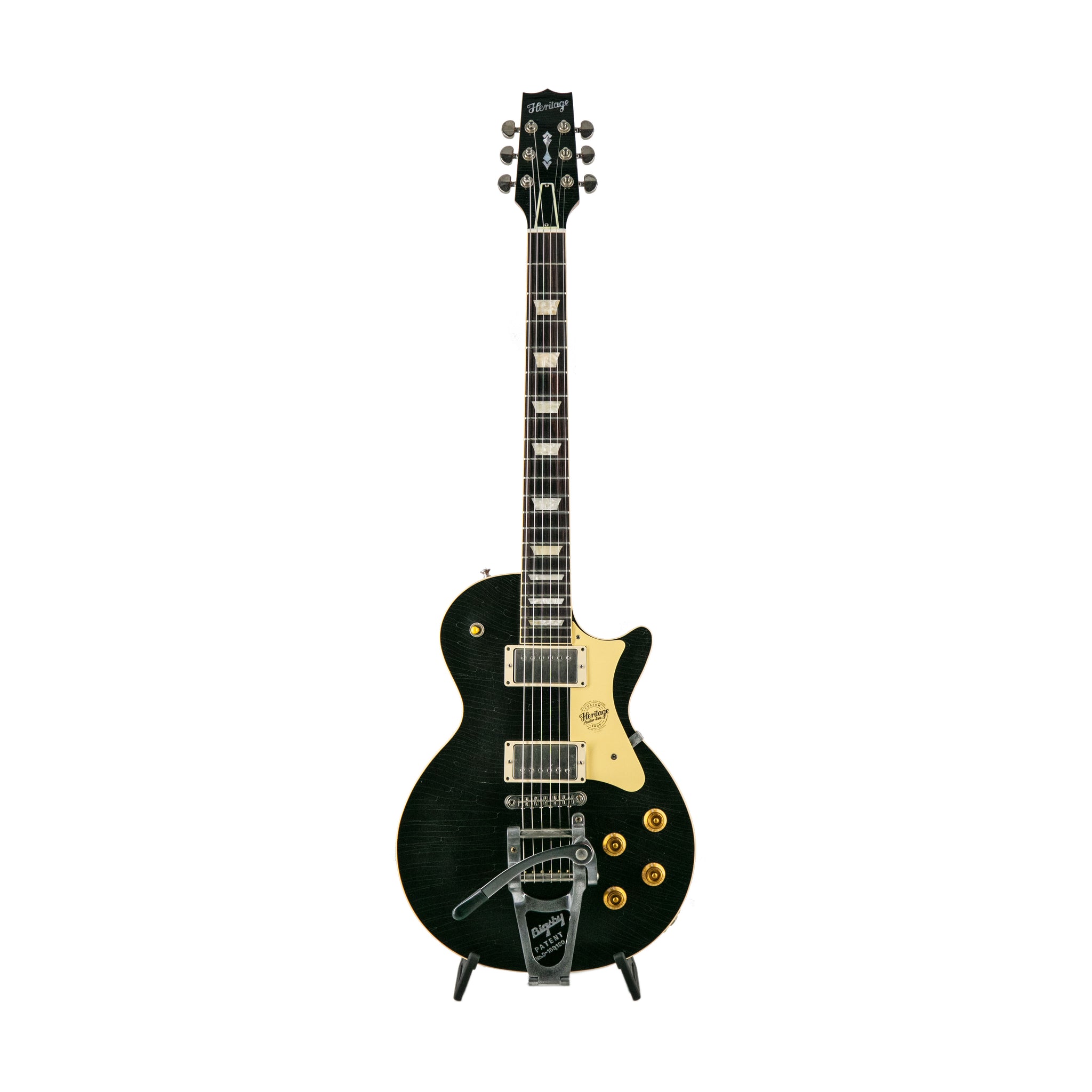 Heritage Custom Shop H-150 Electric Guitar w/Case, Space Black, AA, Bigsby
