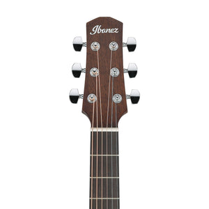 Ibanez AAM70CE-TBN Acoustic Guitar w/Gloss Top, Transparent Charcoal Burst Low, Natural Open