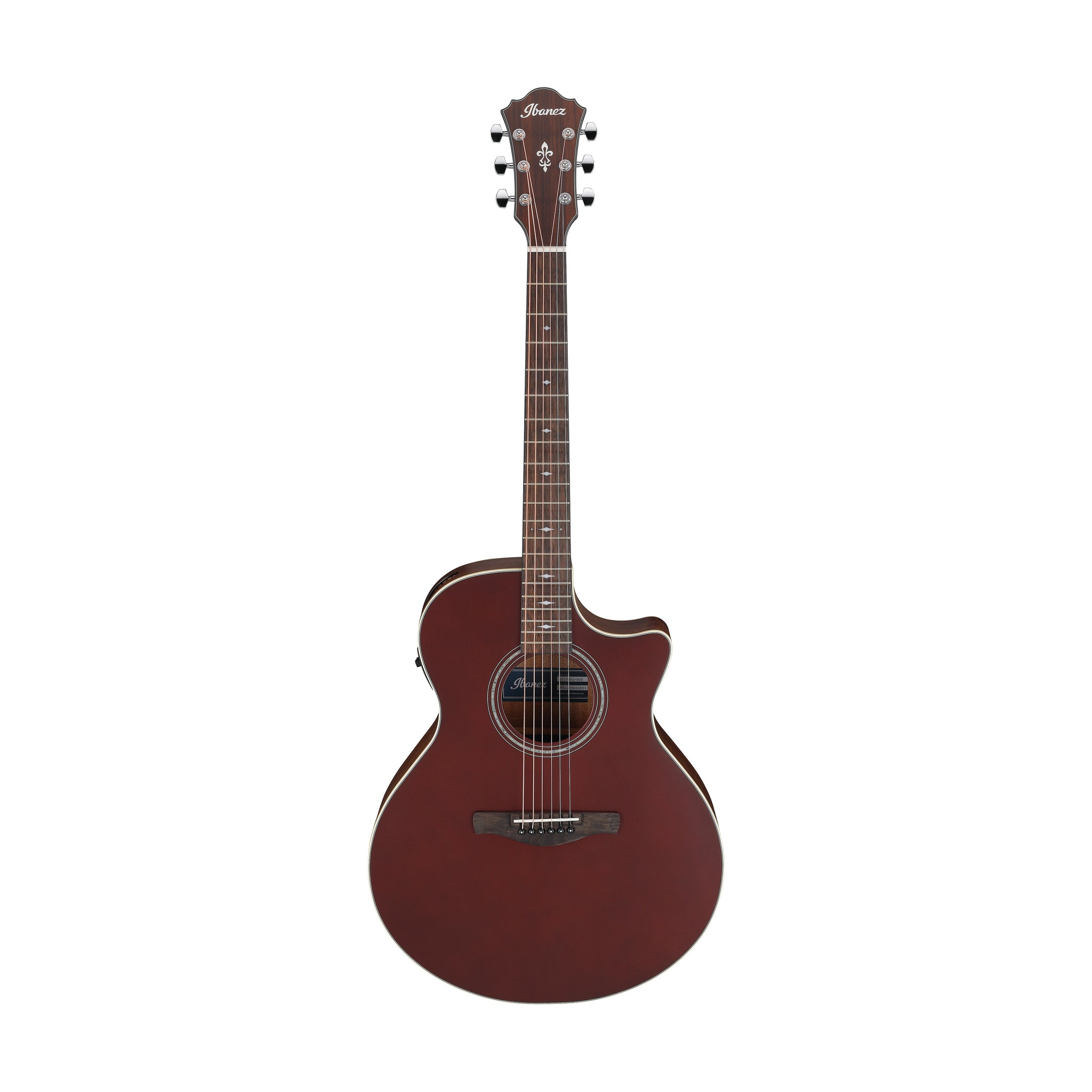 Ibanez AE100-BUF Acoustic Guitar, Burgundy Flat