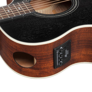 Ibanez AE140-WKH Acoustic Guitar, Weathered Black Open Pore