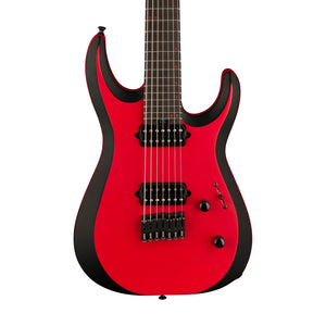 Jackson Pro Plus Series DK Modern MDK7 HT Electric Guitar, Ebony FB, Red w/Black Bevels