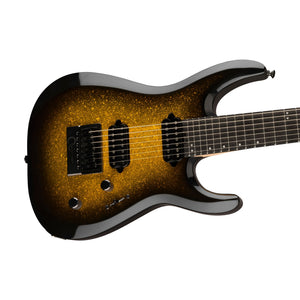 Jackson Pro Plus Series Dinky MDK EverTune 7-String Electric Guitar, Gold Sparkle