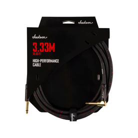 Jackson 10.93 FT High Performance Cable, Black/Red