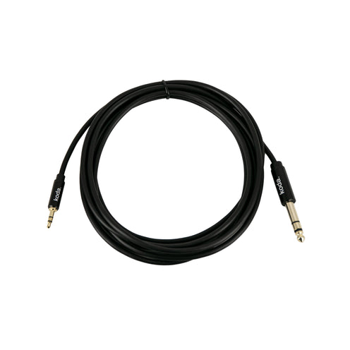 koda essential KBCTRS10 TRS 3.5mm to TRS 1/4 inch Balanced Cable, 10ft