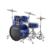Ludwig LC16519 Accent Drive 5-Piece Drums Set w/Hardware+Throne+Cymbal, Blue Foil