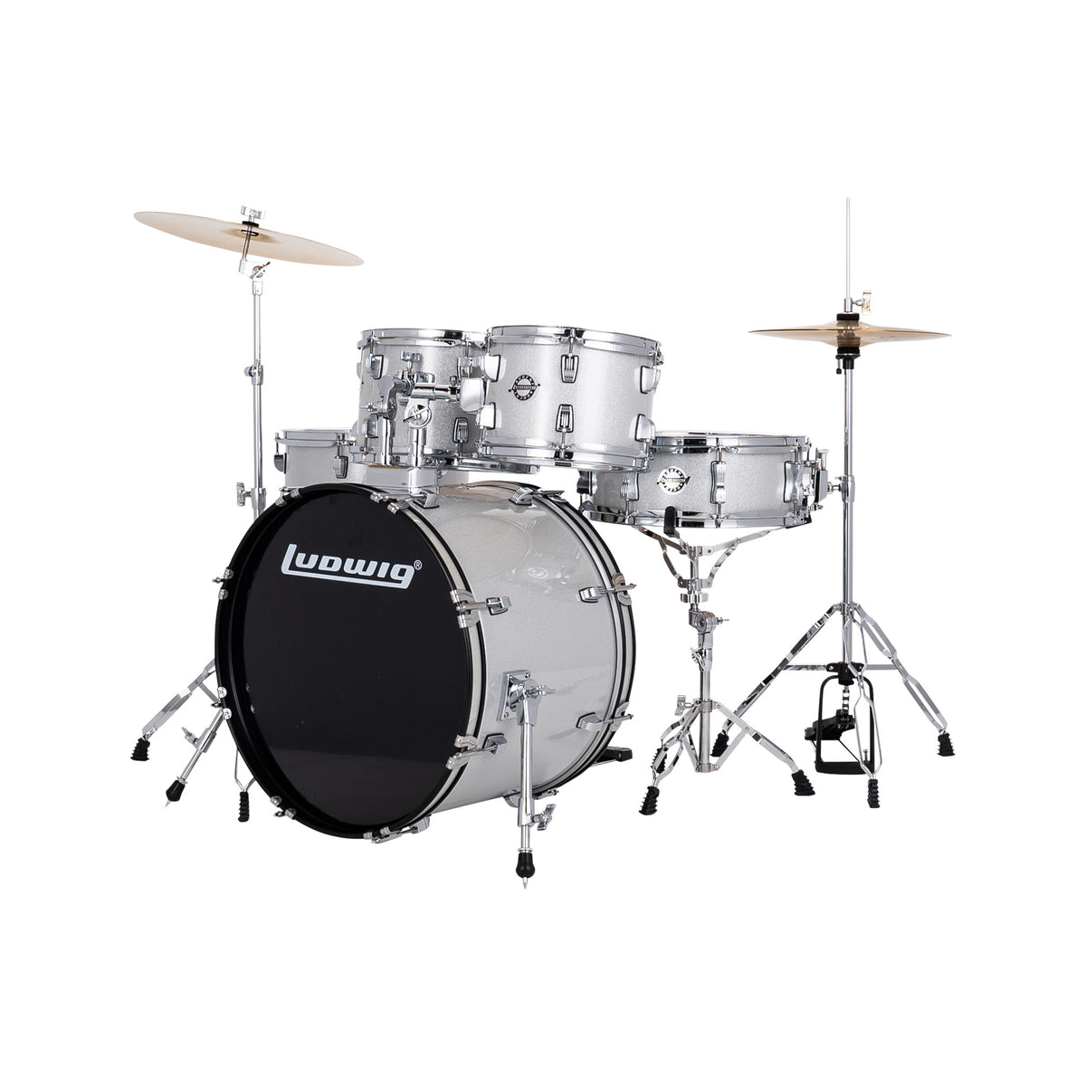 Ludwig LC19015XC Accent Fuse 5-Piece Drums Set w/Hardware+Throne+