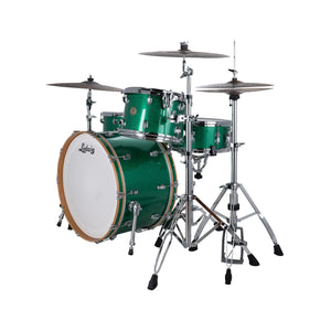 Ludwig LCO5024G Continental 4-Piece Drum Kit(22B+16F+12T+14S), Green Sparkle