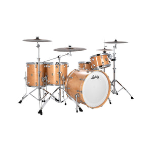 Ludwig LCO5124SN Continental 5-Piece Drum Kit(22B+16F+14F+12T+14S), Natural Maple Lacquer