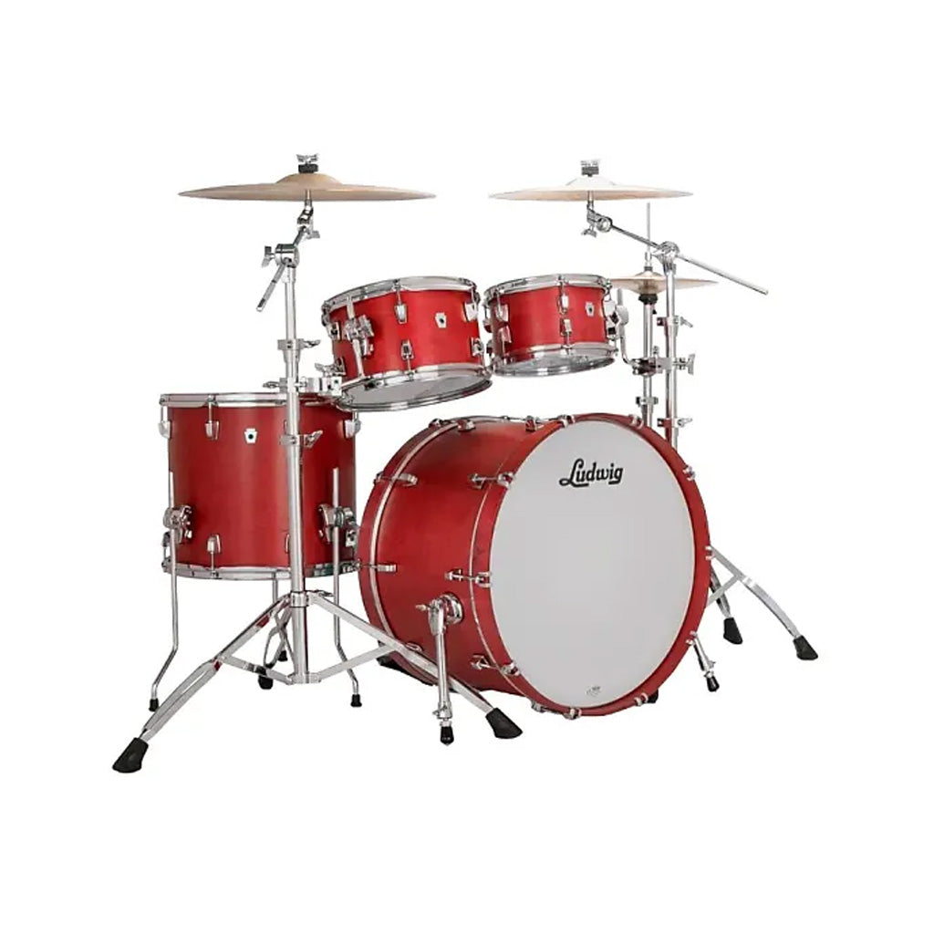 Ludwig LN34204TXPR Neusonic 4-Piece MOD2 Outfit (22B/16F/10T/12T), Satin Diablo Red