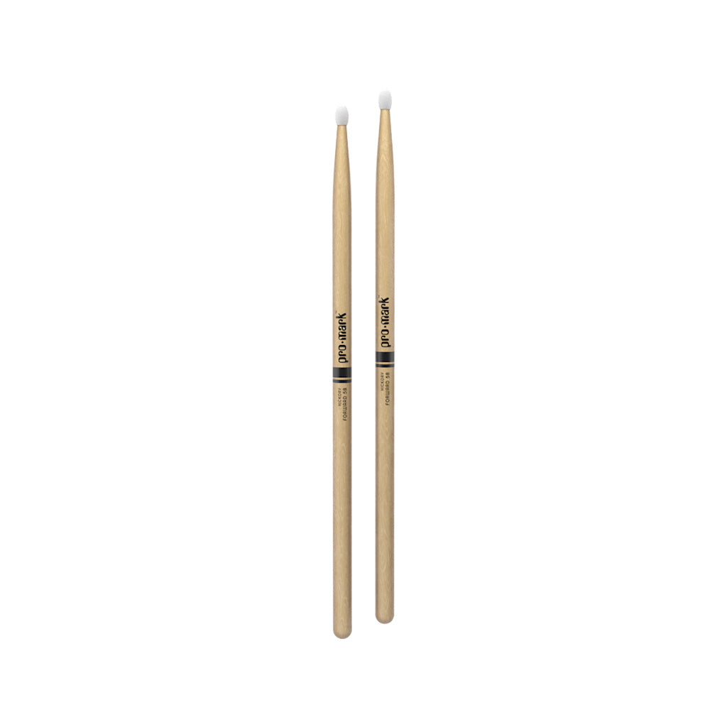 Promark TX5BN Hickory 5B Drumsticks, Nylon Tip