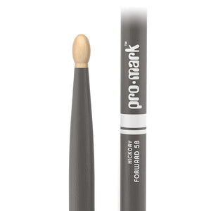 Promark TX5BW-GRAY Hickory 5B Drumsticks, Wood Tip, Gray