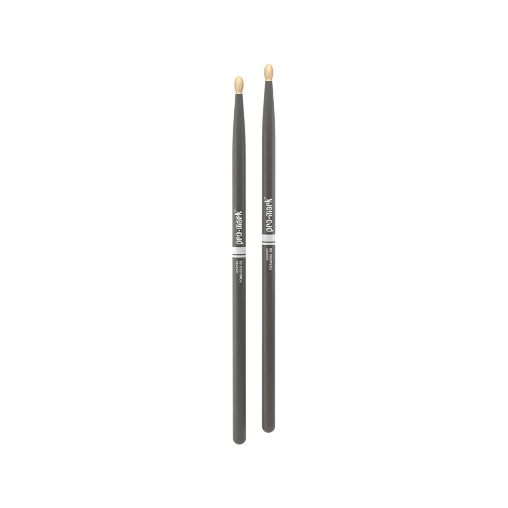 Promark TX5BW-GRAY Hickory 5B Drumsticks, Wood Tip, Gray