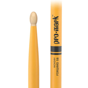 Promark TX5BW-YELLOW Hickory 5B Drumsticks, Wood Tip, Yellow
