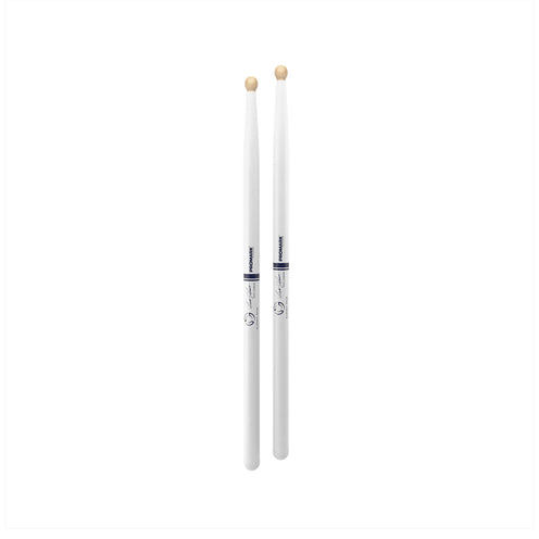 Promark TXDC17W-WHITE Hickory System Blue - Scott Johnson Marching Stick, White