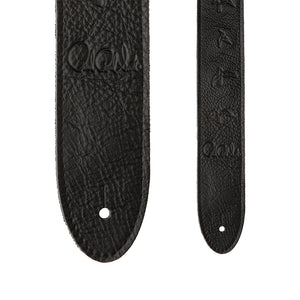 PRS 2 Inch Embossed Birds Leather Guitar Strap, Black