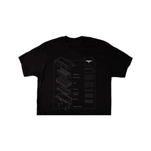 PRS Exploded Pickup Tee, Black