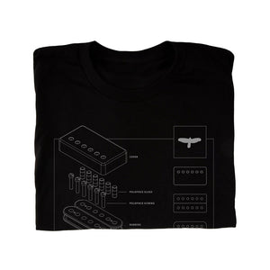 PRS Exploded Pickup Tee, Black