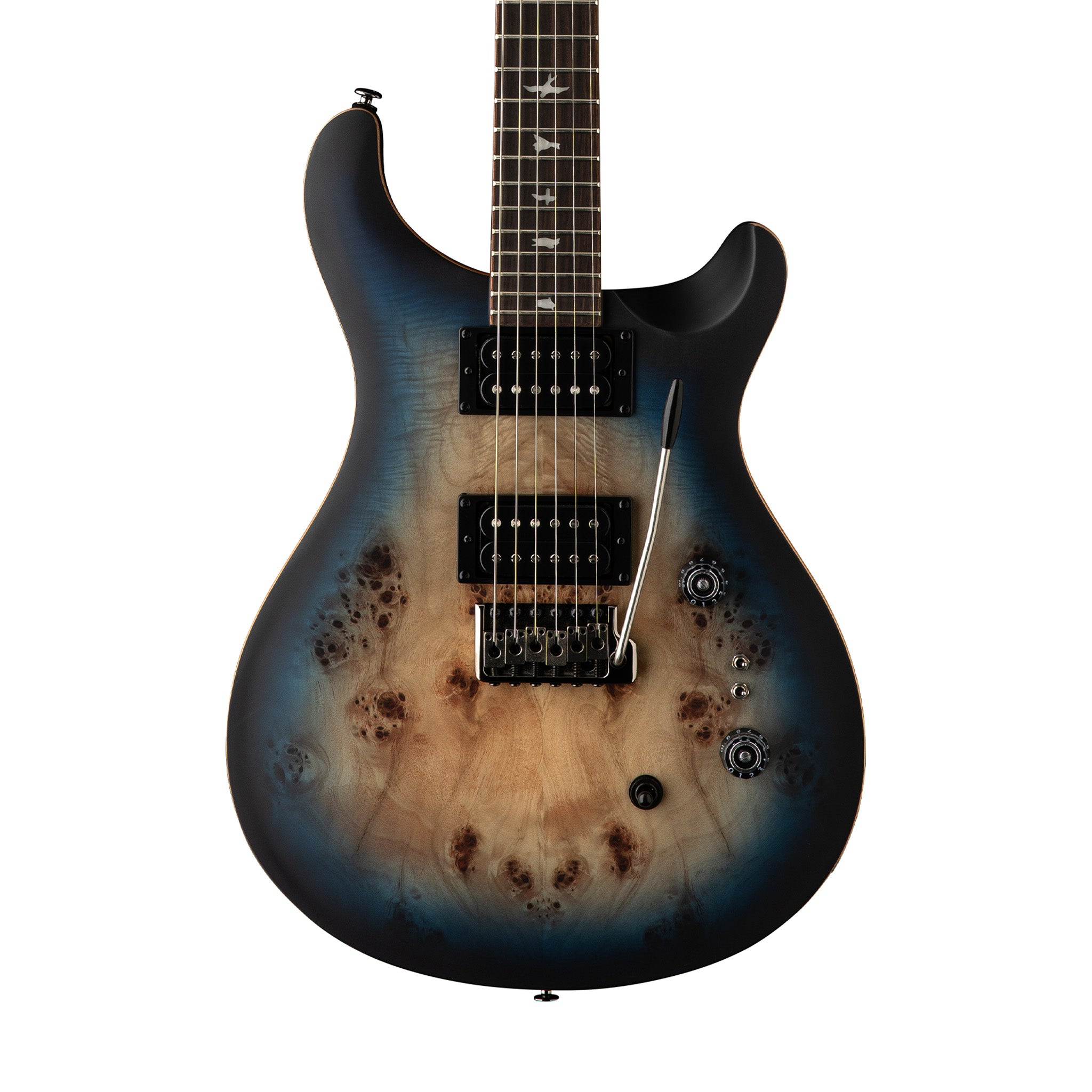 PRS SE Exotic Custom 24-08 Poplar Burl Electric Guitar, Lake