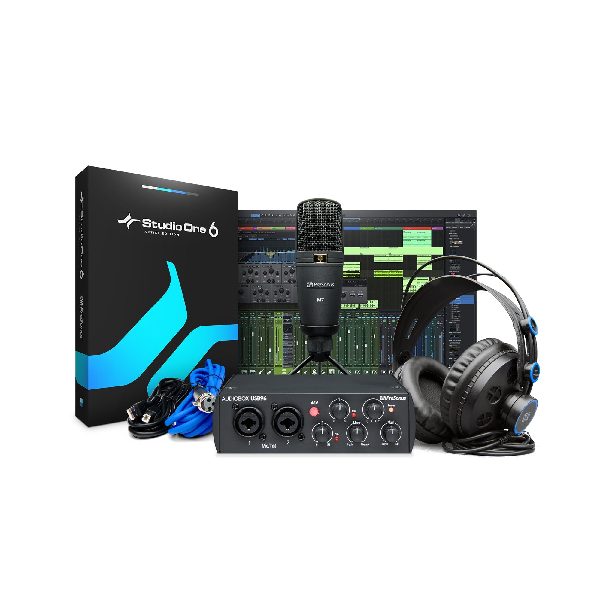 PreSonus AudioBox 25th Anniversary Edition USB 96 Studio Hardware and Software Recording Bundle