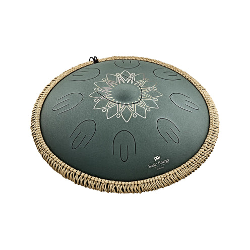 MEINL Sonic Energy OSTD4DGE 16" Octave Steel Tongue Drum in F# Minor (9 Notes) 432 Hz, Dark Green