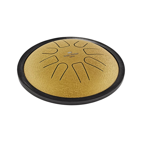MEINL Sonic Energy SSTD3G 7inch Small Steel Tongue Drum, C Minor(8 Notes), Gold