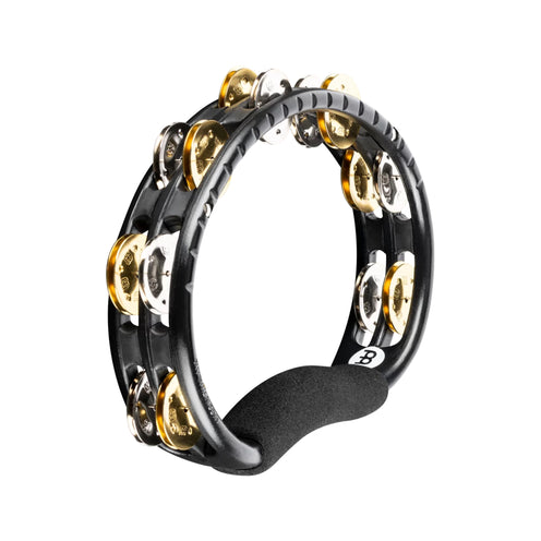 MEINL Percussion TMT1M-BK Hand Held Molded ABS Tambourine, Mixed Jingles, Black