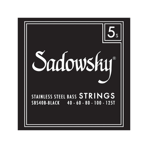 Sadowsky Black Label Stainless Steel 5-String Bass String Set, 040-125