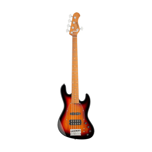Sadowsky MetroExpress 21-Fret Vintage M/J 5-String Bass Guitar, Roasted Maple FB, Tobacco Sunburst