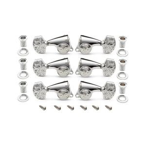 Taylor Gotoh Luxury Acoustic Guitar Tuners, 1:21, 6-String, Polished Chrome