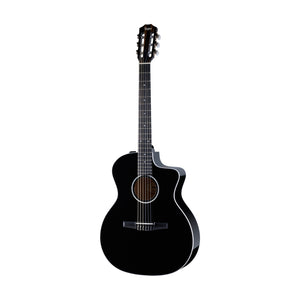 Taylor 214ce-N DLX Special Edition Grand Auditorium Nylon-String Acoustic Guitar w/Bag, Black