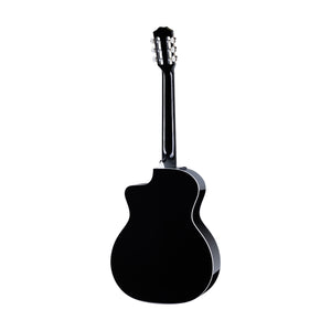 Taylor 214ce-N DLX Special Edition Grand Auditorium Nylon-String Acoustic Guitar w/Bag, Black
