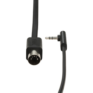 Rockboard by Warwick Flat TRS to MIDI Cable, Type B, 30 cm / 11 13/16 Inch, Black