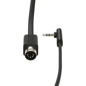 Rockboard by Warwick Flat TRS to MIDI Cable, Type B, 30 cm / 11 13/16 Inch, Black