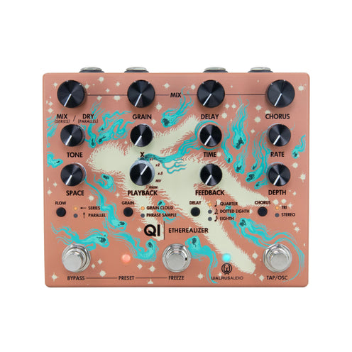 Walrus Audio Qi Etherealizer Guitar Effects Pedal, Terracotta
