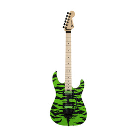 Charvel Satchel Signature Pro Mod DK Electric Guitar, Maple FB, Slime Green Bengal
