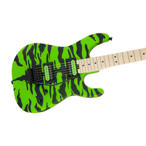 Charvel Satchel Signature Pro Mod DK Electric Guitar, Maple FB, Slime Green Bengal
